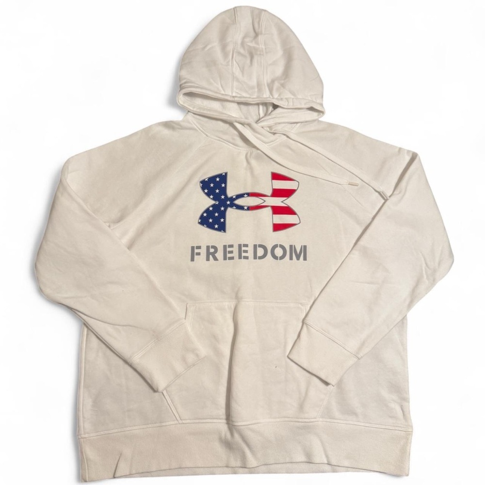 Men's UA American Flag Freedom 
Durable Hoodie Size XL Loose White